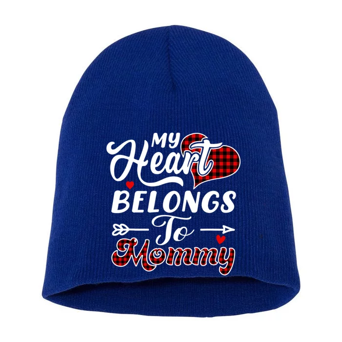 My Heart Belongs To Mommy Gift Funny Valentines Day Meaningful Gift Short Acrylic Beanie