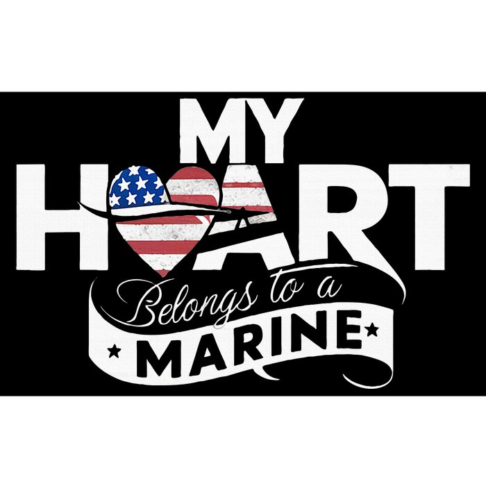 My Heart Belongs To A Marine Bumper Sticker