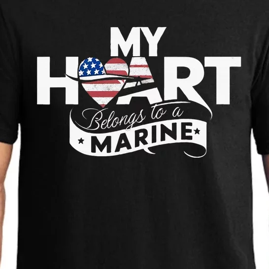 My Heart Belongs To A Marine Pajama Set