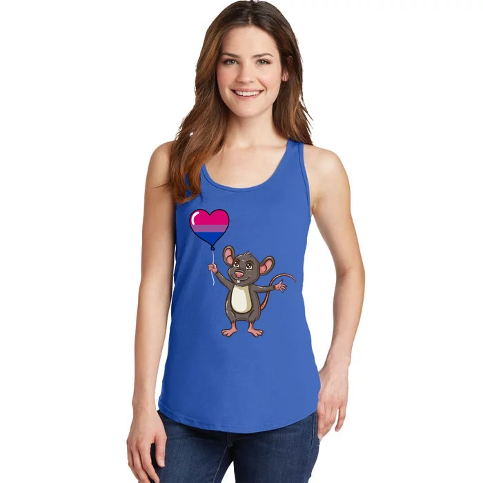 Mouse Heart Balloon Bisexual Pride Gift Ladies Essential Tank