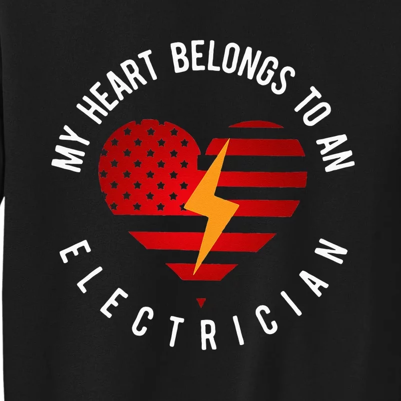 My Heart Belongs To An Electrician Present Wife Son Daughter Sweatshirt