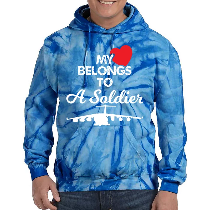 My Heart Belongs To A Soldier Memorial Day 2018 Gift Meaningful Gift Tie Dye Hoodie