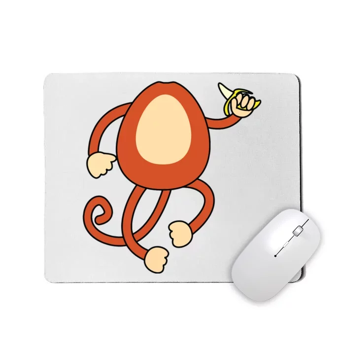 Monkey Holding Banana Costume Funny Easy Halloween Gift Mousepad