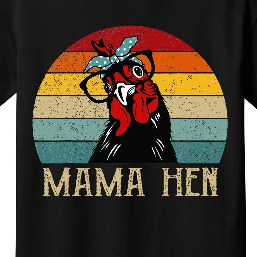 Mama Hen Bandana Headband Glasses Kids T-Shirt