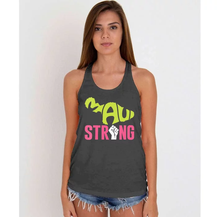 Maui Hawaii Beach Strong VNeck Women's Knotted Racerback Tank