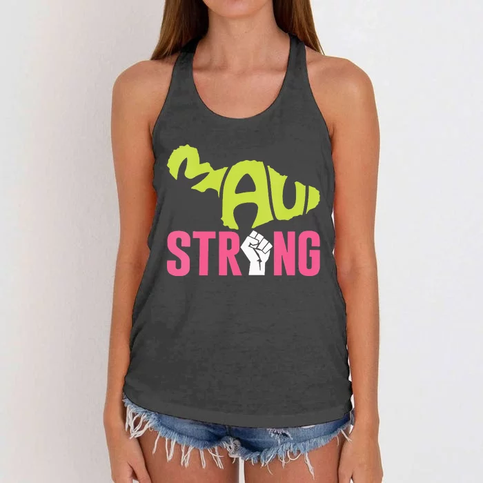 Maui Hawaii Beach Strong VNeck Women's Knotted Racerback Tank