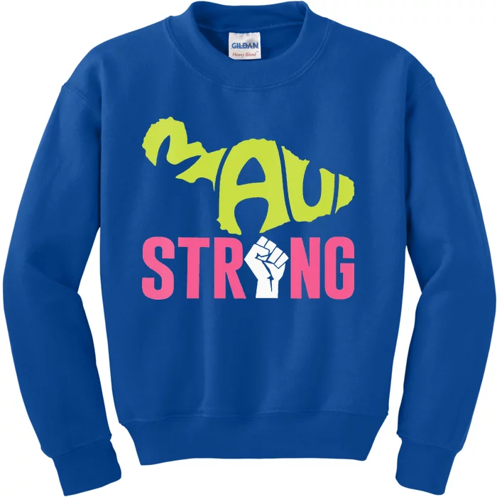 Maui Hawaii Beach Strong VNeck Kids Sweatshirt