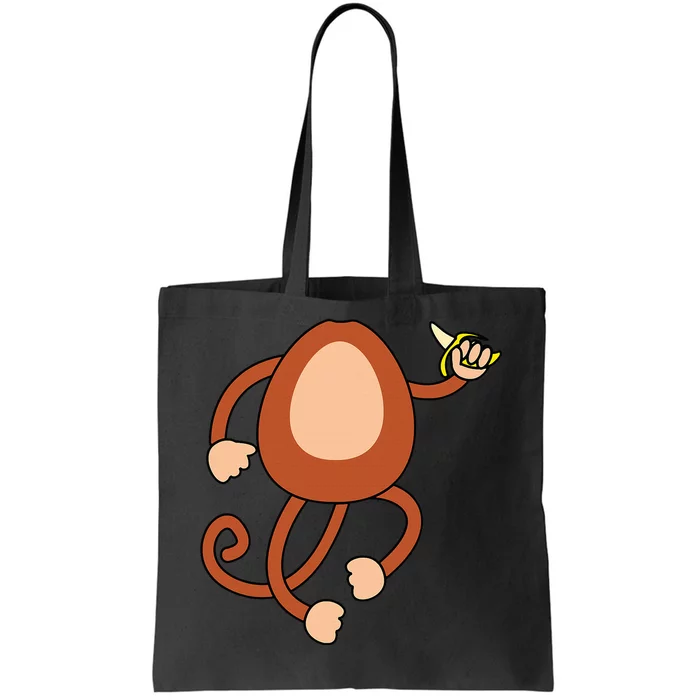 Monkey Holding Banana Costume Funny Easy Halloween Gift Tote Bag