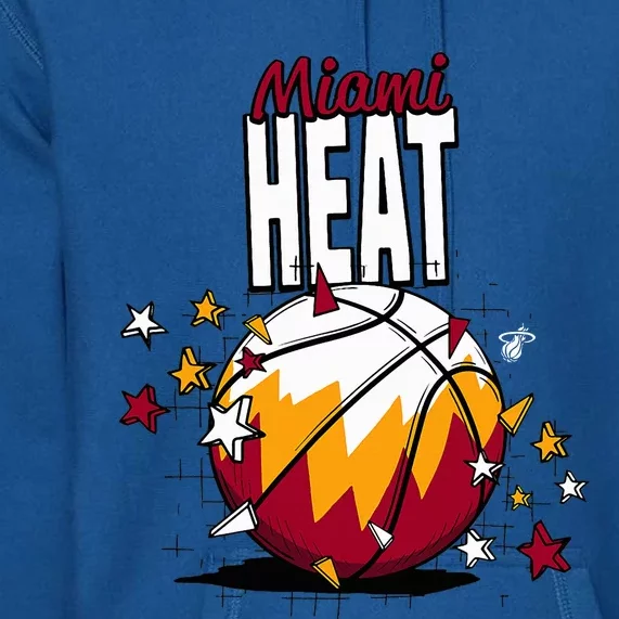 Miami Heat Basketball Doodle Stars Premium Hoodie