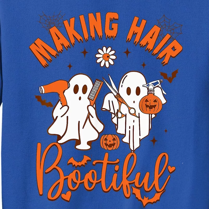 Making Hair Bootiful Funny Scary Ghost Hairdresser Halloween Sweatshirt