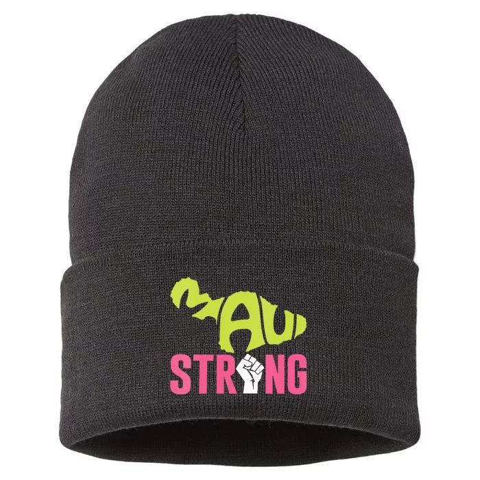 Maui Hawaii Beach Strong VNeck Sustainable Knit Beanie