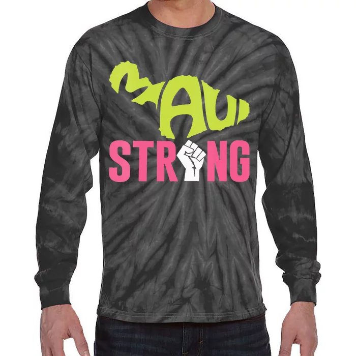 Maui Hawaii Beach Strong VNeck Tie-Dye Long Sleeve Shirt