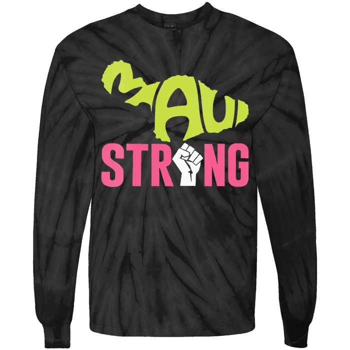 Maui Hawaii Beach Strong VNeck Tie-Dye Long Sleeve Shirt