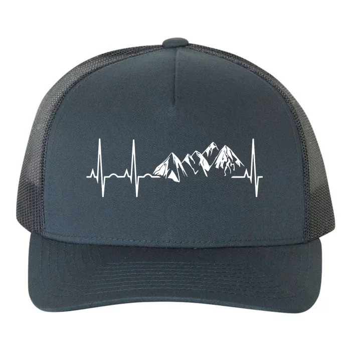 Mountain Heartbeat Best Mountain Climbing Hiking Tee Yupoong Adult 5-Panel Trucker Hat