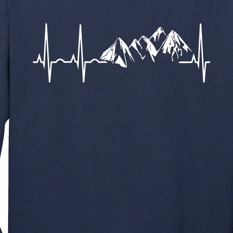 Mountain Heartbeat Best Mountain Climbing Hiking Tee Long Sleeve Shirt