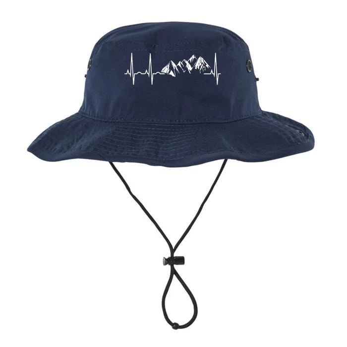 Mountain Heartbeat Best Mountain Climbing Hiking Tee Legacy Cool Fit Booney Bucket Hat