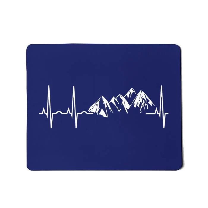 Mountain Heartbeat Best Mountain Climbing Hiking Tee Mousepad