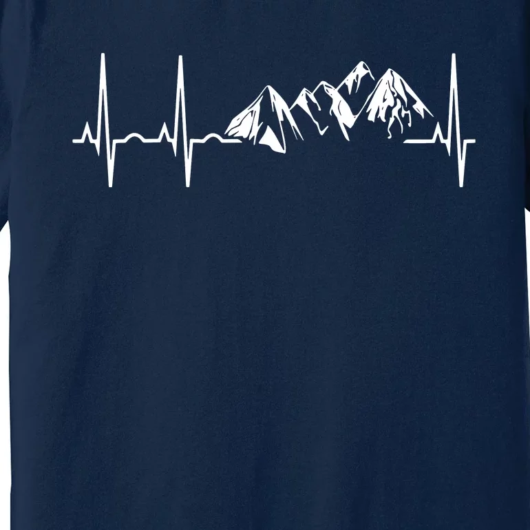 Mountain Heartbeat Best Mountain Climbing Hiking Tee Premium T-Shirt