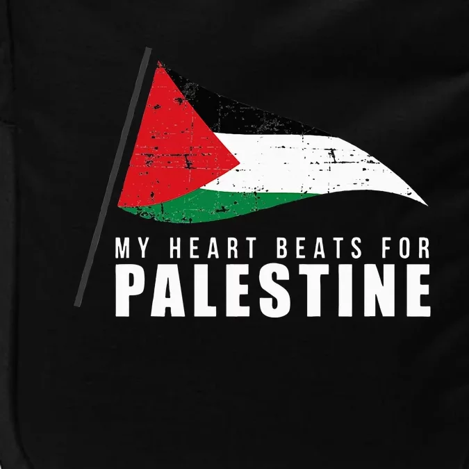 My Heart Beats For Palestine Gaza Peace Middle East Impact Tech Backpack