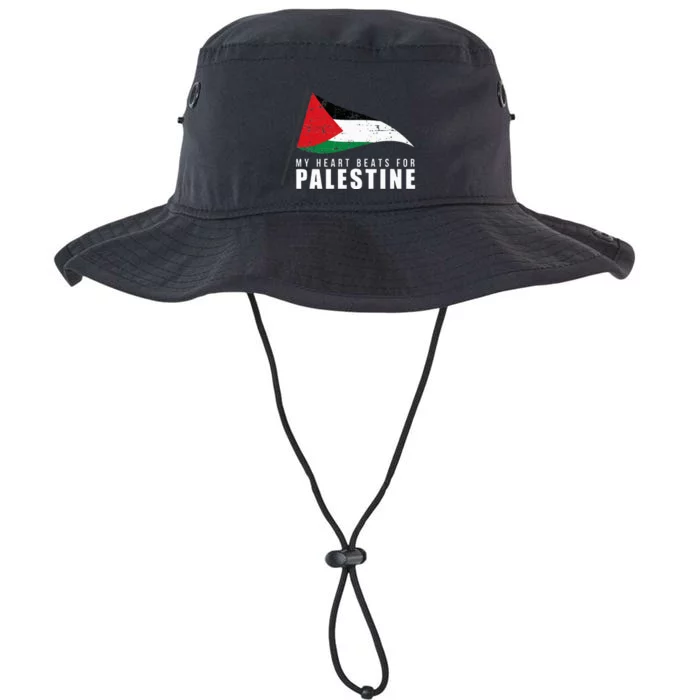 My Heart Beats For Palestine Gaza Peace Middle East Legacy Cool Fit Booney Bucket Hat