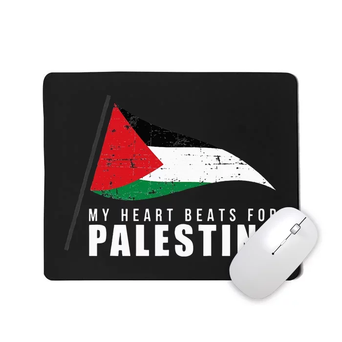 My Heart Beats For Palestine Gaza Peace Middle East Mousepad