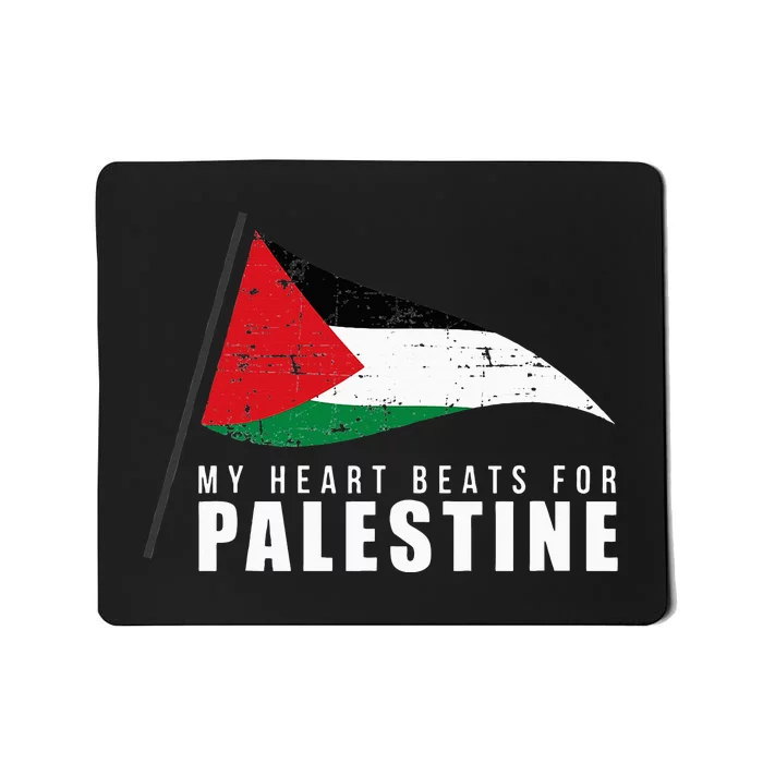 My Heart Beats For Palestine Gaza Peace Middle East Mousepad