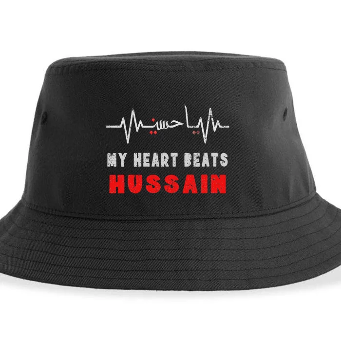 My Heart Beats Hussain Muharram Ashura Day Honor Sustainable Bucket Hat