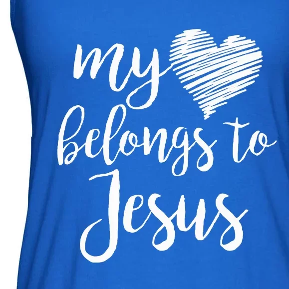 My Heart Belongs To Jesus Ladies Essential Flowy Tank