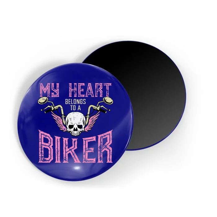 My Heart Belongs To A Biker Motorcycle Motorbike Magnet