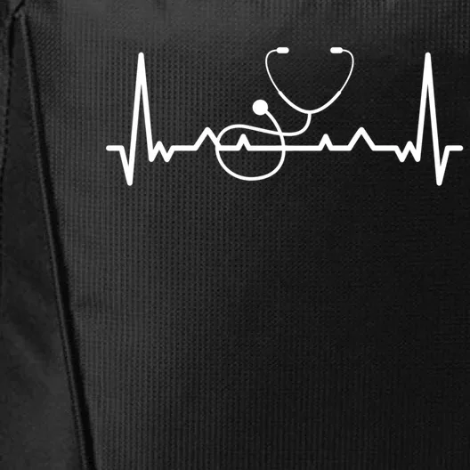 My Heart Beats For The Stethoscope Doctors And Nurses Cute Gift City Backpack