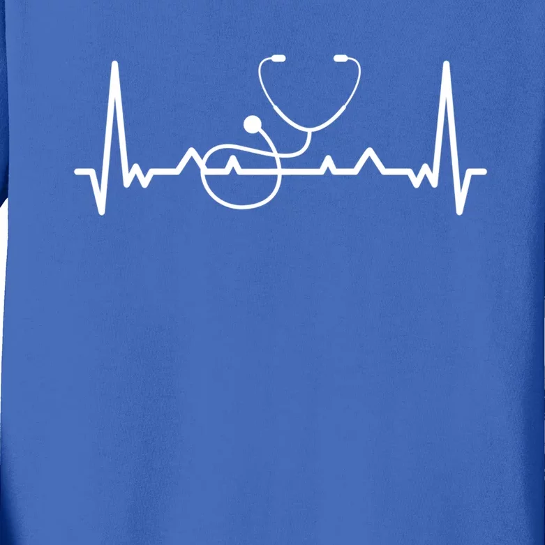 My Heart Beats For The Stethoscope Doctors And Nurses Cute Gift Kids Long Sleeve Shirt