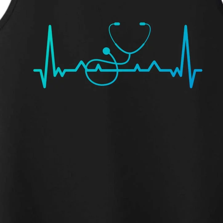 My Heart Beats For The Stethoscope Doctors And Nurses Cute Gift Performance Tank