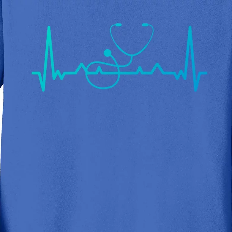 My Heart Beats For The Stethoscope Doctors And Nurses Cute Gift Kids Long Sleeve Shirt