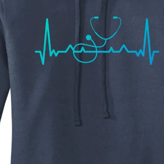 My Heart Beats For The Stethoscope Doctors And Nurses Cute Gift Women's Pullover Hoodie