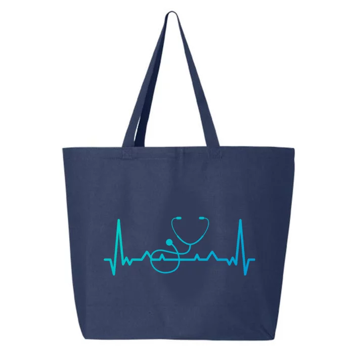 My Heart Beats For The Stethoscope Doctors And Nurses Cute Gift 25L Jumbo Tote