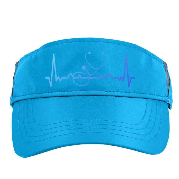 My Heart Beats For The Stethoscope Doctors And Nurses Cute Gift Adult Drive Performance Visor