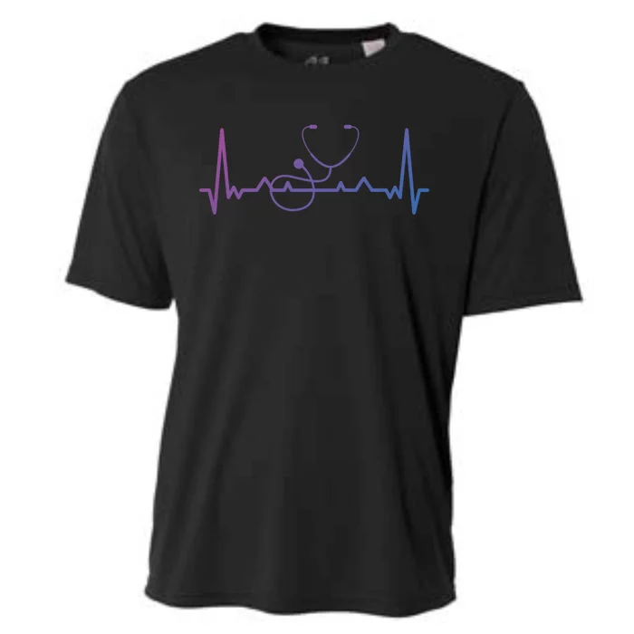 My Heart Beats For The Stethoscope Doctors And Nurses Cute Gift Cooling Performance Crew T-Shirt