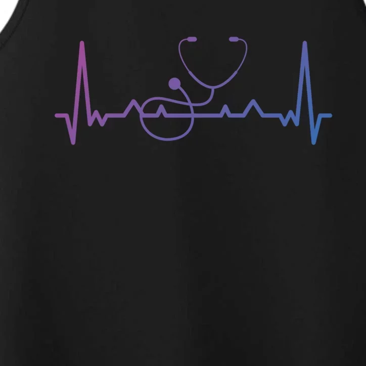 My Heart Beats For The Stethoscope Doctors And Nurses Cute Gift Performance Tank