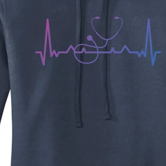 My Heart Beats For The Stethoscope Doctors And Nurses Cute Gift Women's Pullover Hoodie