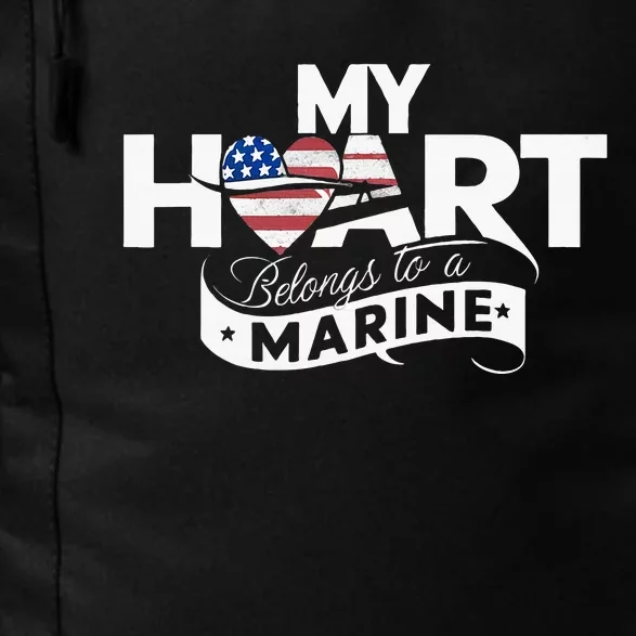 My Heart Belongs To A Marine Daily Commute Backpack