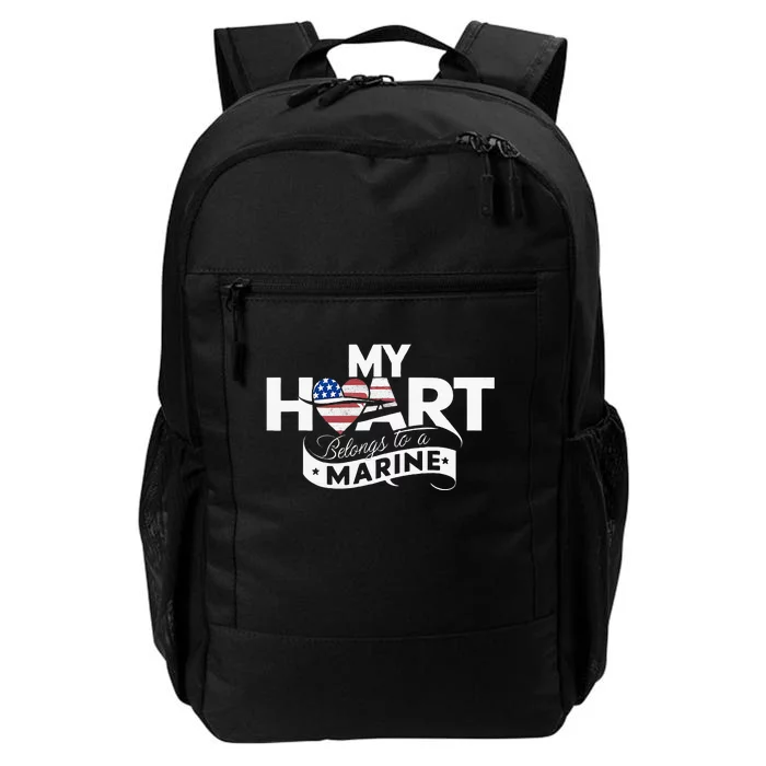 My Heart Belongs To A Marine Daily Commute Backpack