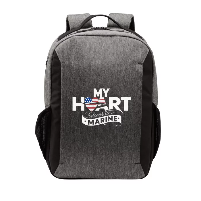 My Heart Belongs To A Marine Vector Backpack