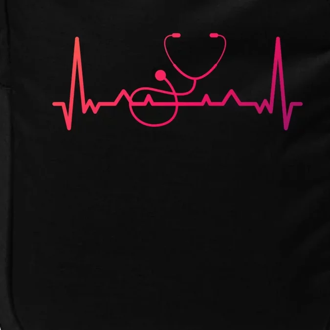 My Heart Beats For The Stethoscope Doctors And Nurses Cute Gift Impact Tech Backpack