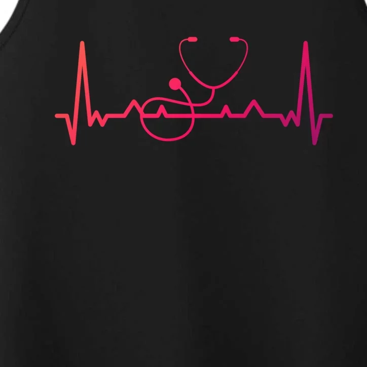 My Heart Beats For The Stethoscope Doctors And Nurses Cute Gift Performance Tank