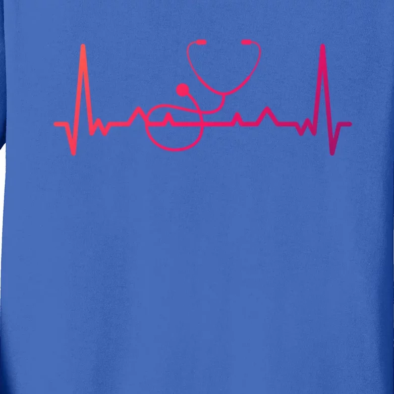 My Heart Beats For The Stethoscope Doctors And Nurses Cute Gift Kids Long Sleeve Shirt