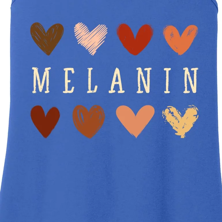 Melanin Hearts Black Is Beautiful Funny Gift Ladies Essential Tank