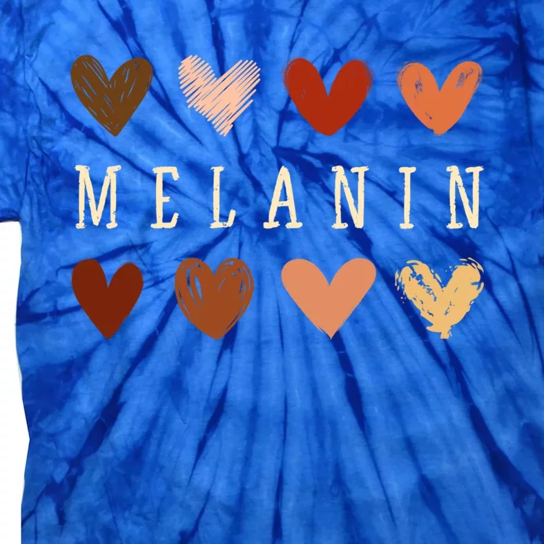 Melanin Hearts Black Is Beautiful Funny Gift Tie-Dye T-Shirt