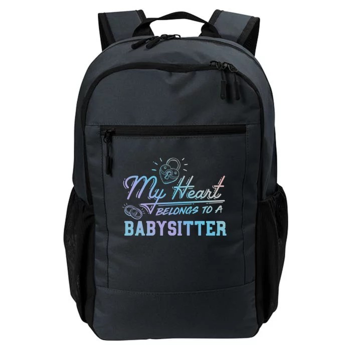 My Heart Belongs To A Sitter Gift Cool Gift Daily Commute Backpack