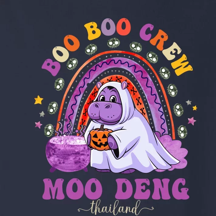 Moodeng Hippo Baby Pygmy Moo Deng Halloween Boo Boo Crew Halloween Rainbow Toddler Long Sleeve Shirt