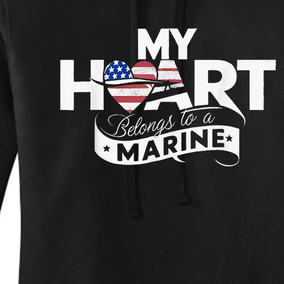 My Heart Belongs To A Marine Women's Pullover Hoodie